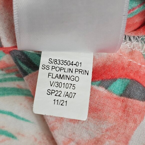 Old Navy Boy 18-24M Flamingo Palm Tree Polo Bttn Dwn Short Sleeve Collared Shirt - Picture 12 of 13
